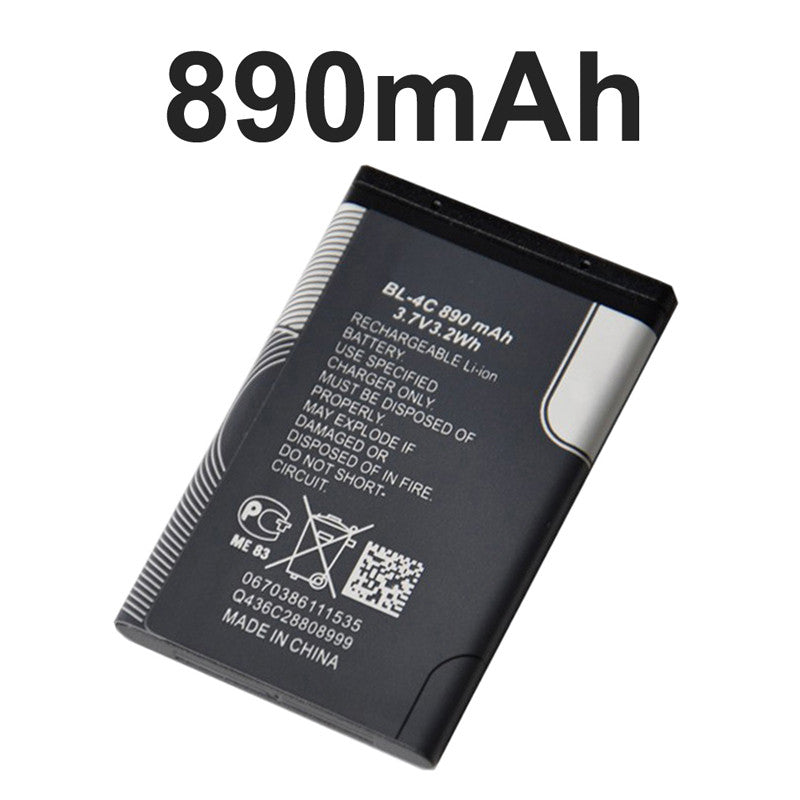 Replacement Battery for Nokia 1661 2650 3500 5100 6100 6300 7200, BL4C BL-4C