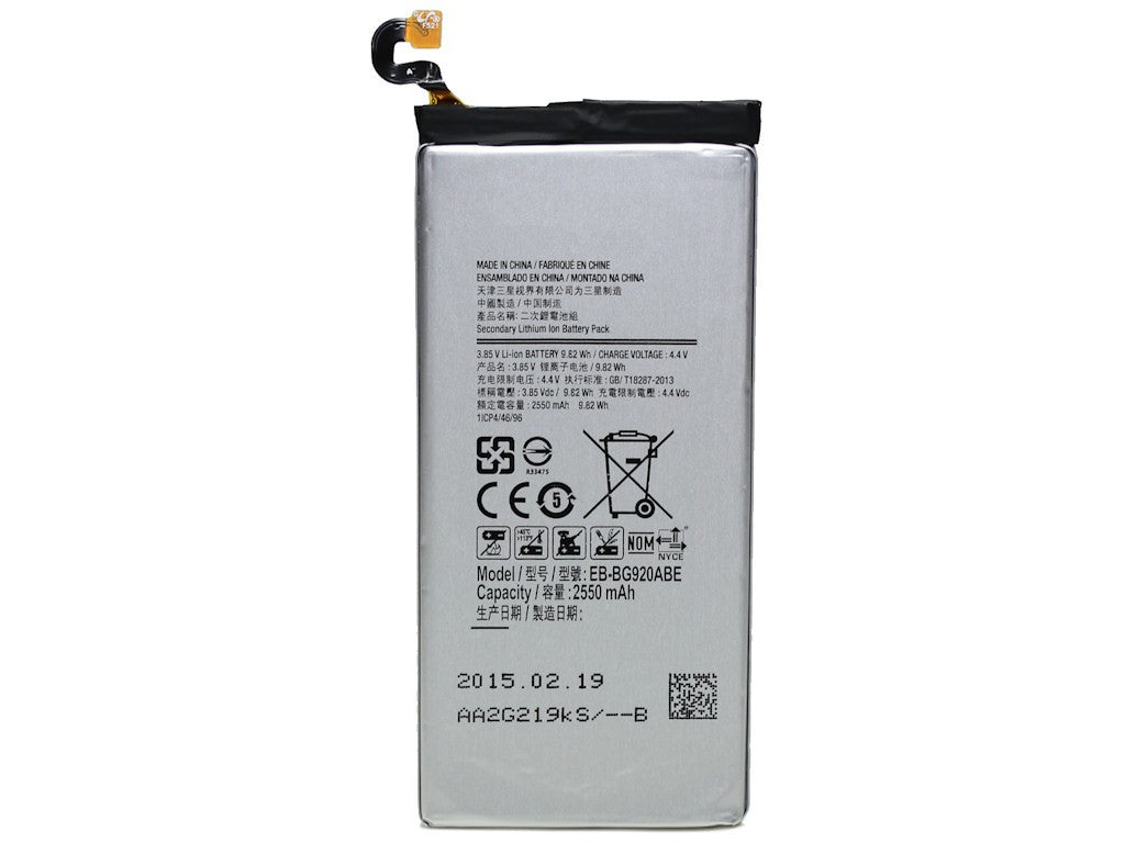 Batterie de remplacement pour Samsung Galaxy S6 (G920), EB-BG920ABE EB-BG920ABA