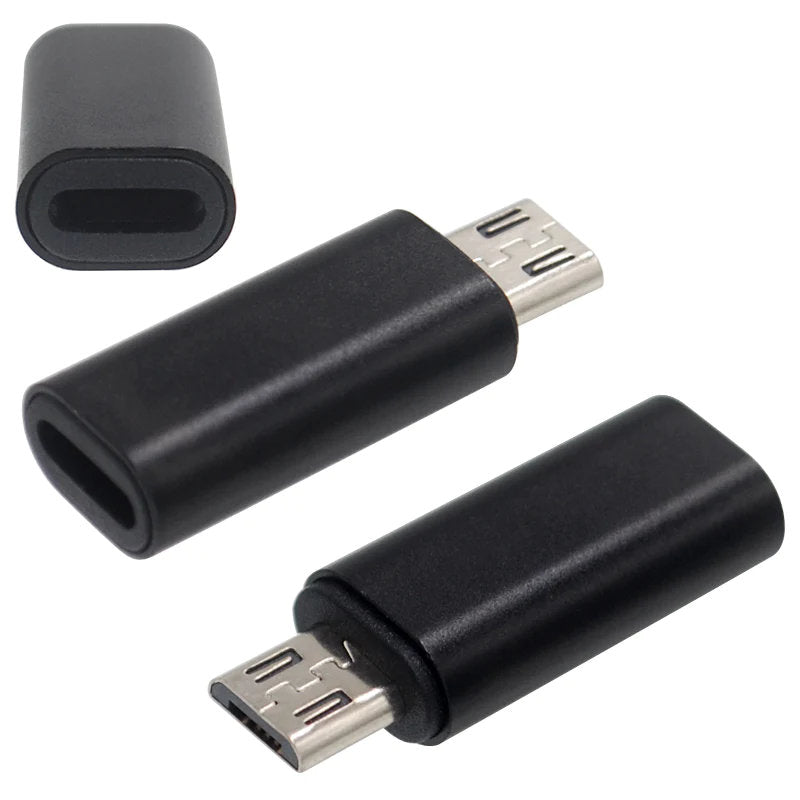 (2 Pack) Lightning Female to Micro USB Male Adapter Connector