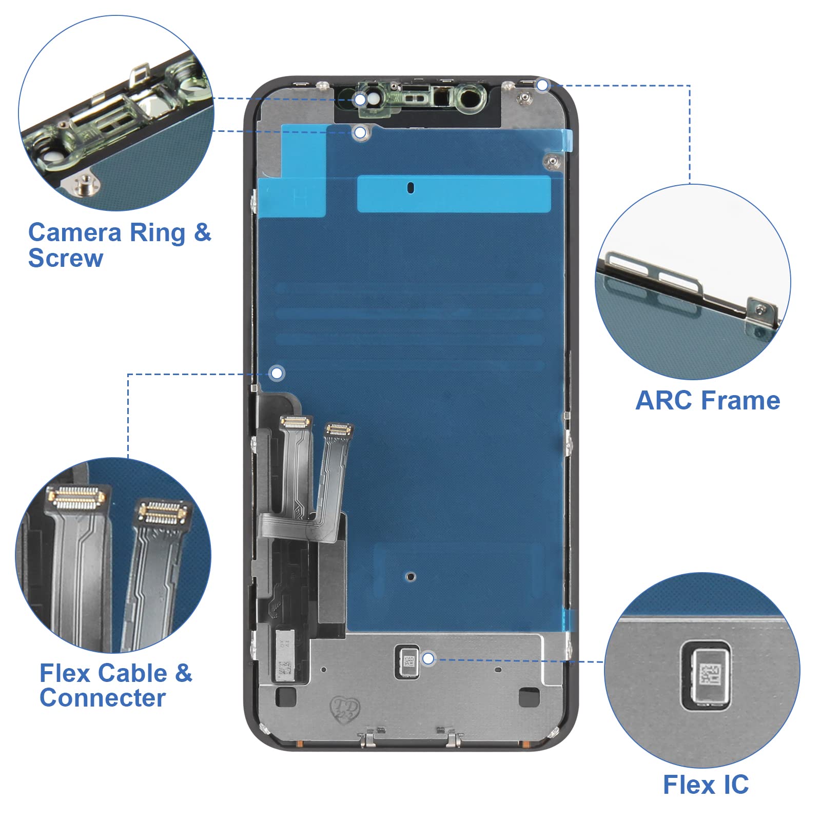 Ensemble numériseur d'écran LCD pour iPhone 11 