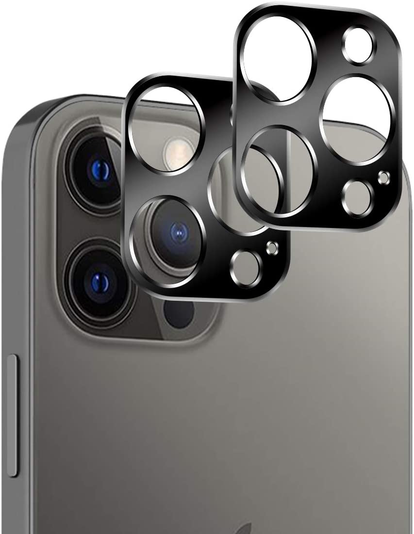 (2 Pack) Tempered Glass Camera Lens Protector for iPhone 12 Pro