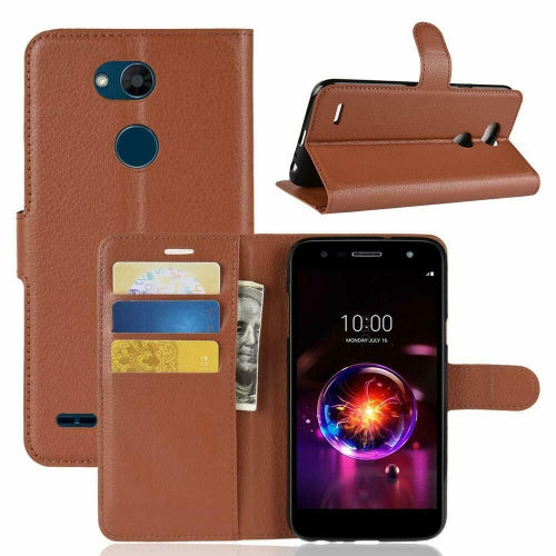 Leather Folio Wallet Case for LG X Power 3