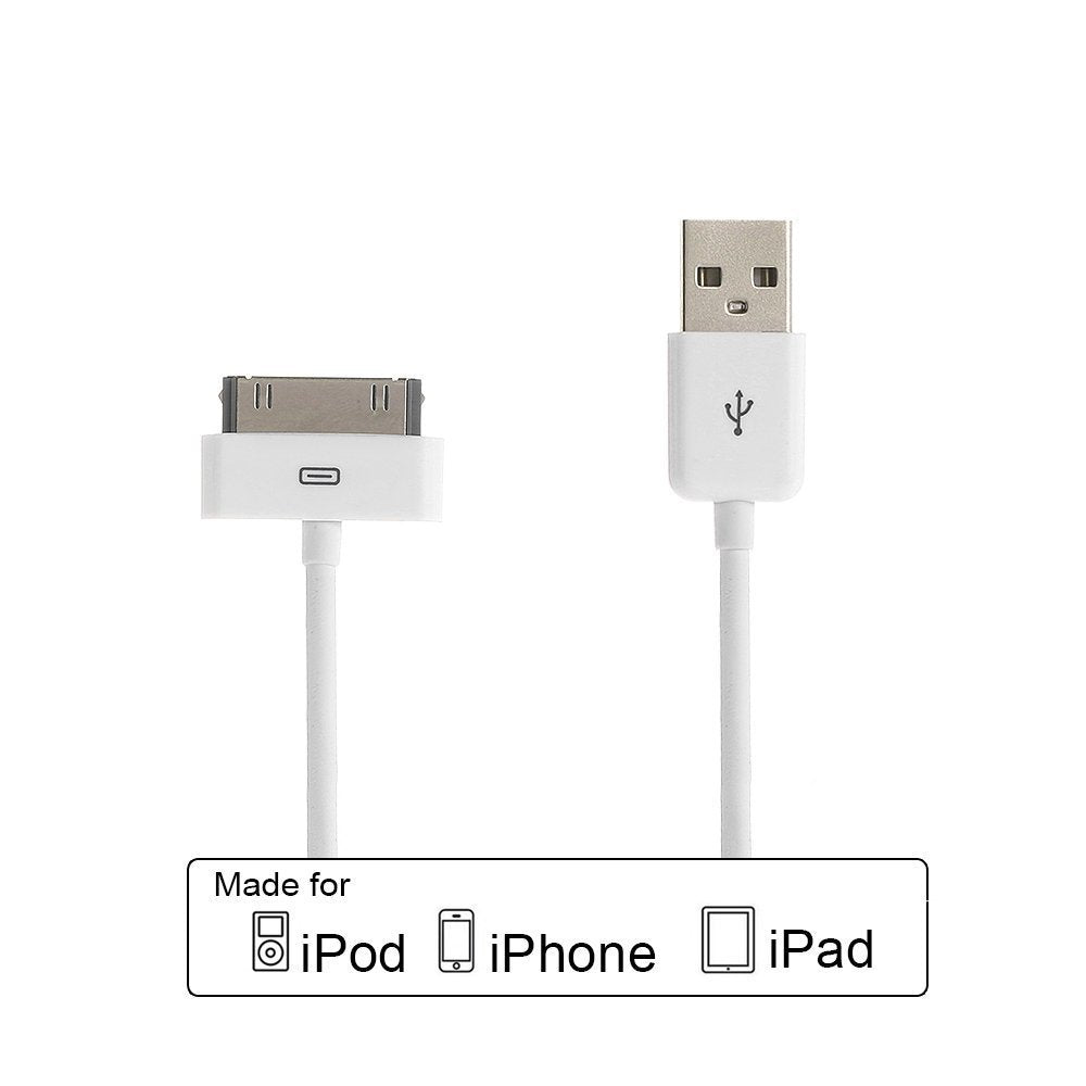 USB-A to 30 Pin Data Charging Cord Cable