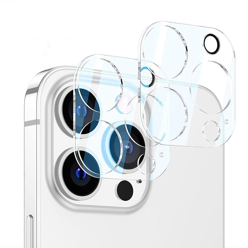 (Paquet de 2) Protecteur d'objectif d'appareil photo en verre trempé pour iPhone 15 Pro Max