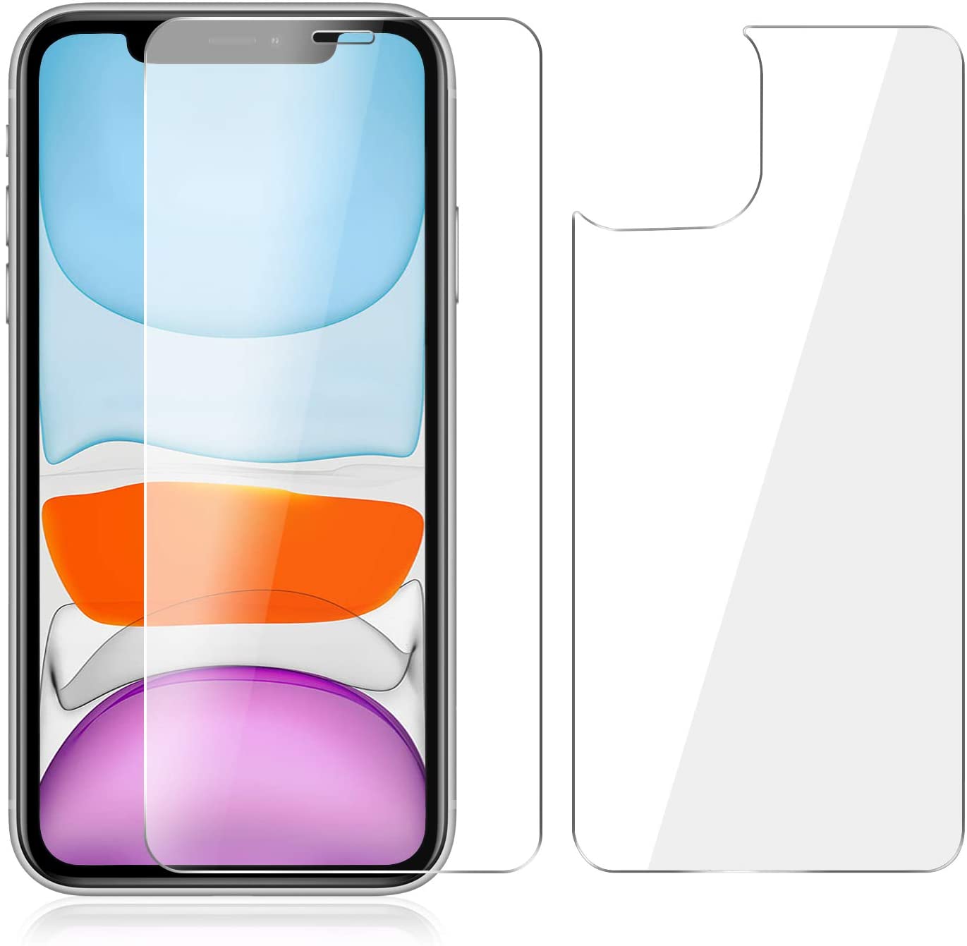 Protecteur d'écran en verre trempé avant et arrière pour iPhone 11 Pro Max