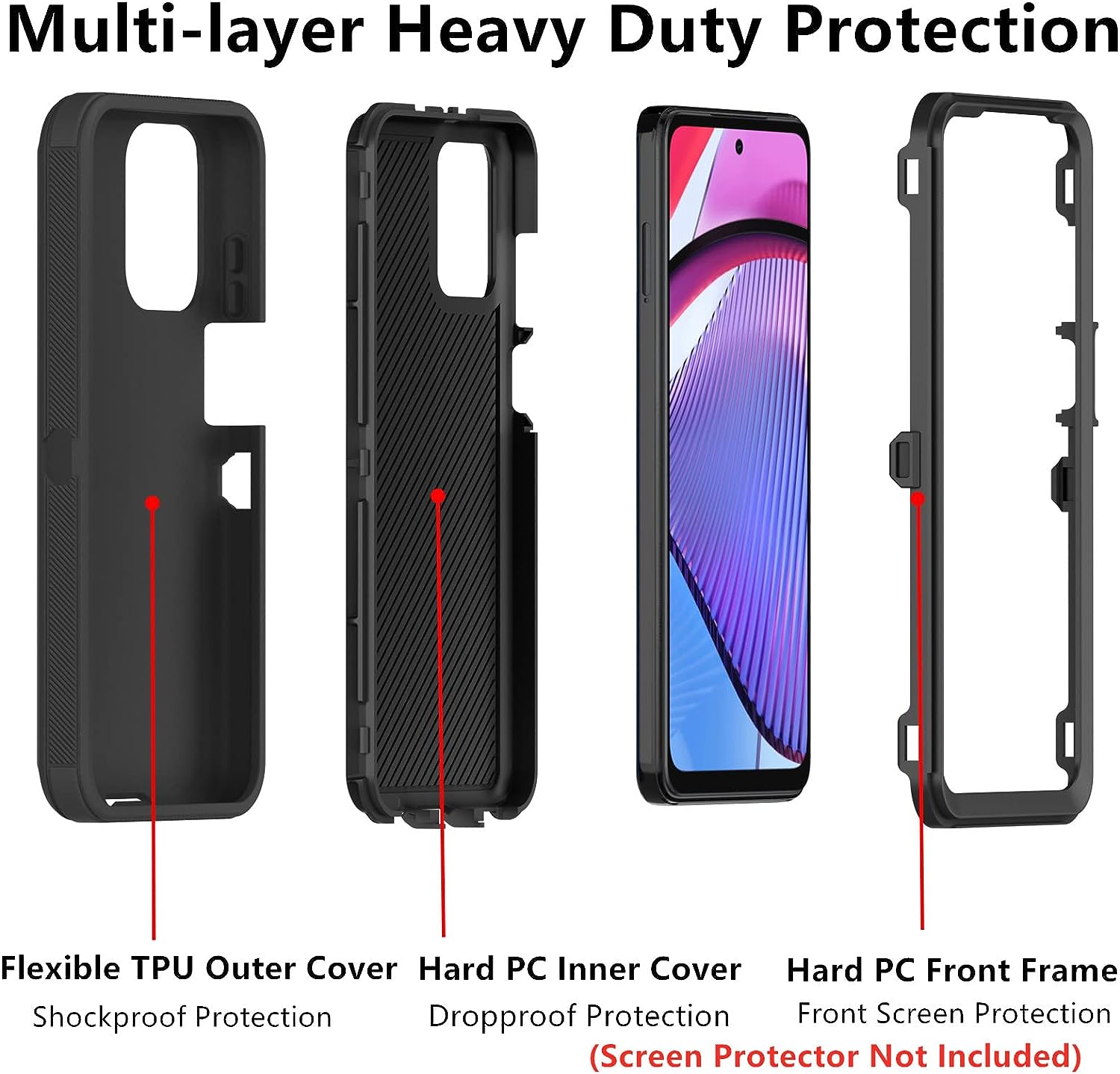 Coque Defender antichoc pour Motorola Moto G Play (2024)