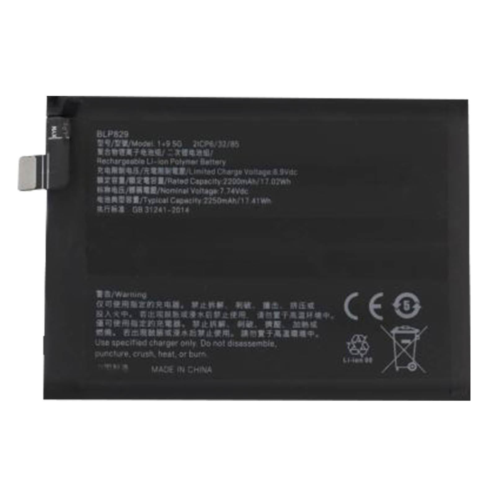 Batterie de remplacement pour OnePlus 9 Nine, BLP829