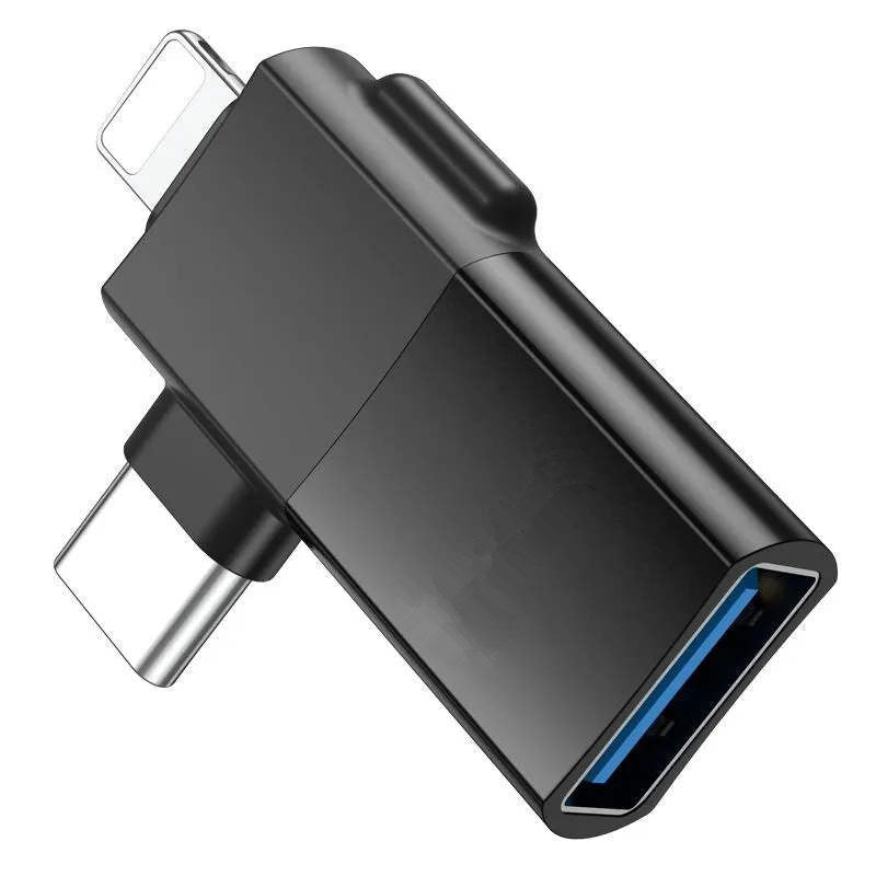 Lightning / USB-C Male to USB-A 3.0 Female Adapter Connector Converter