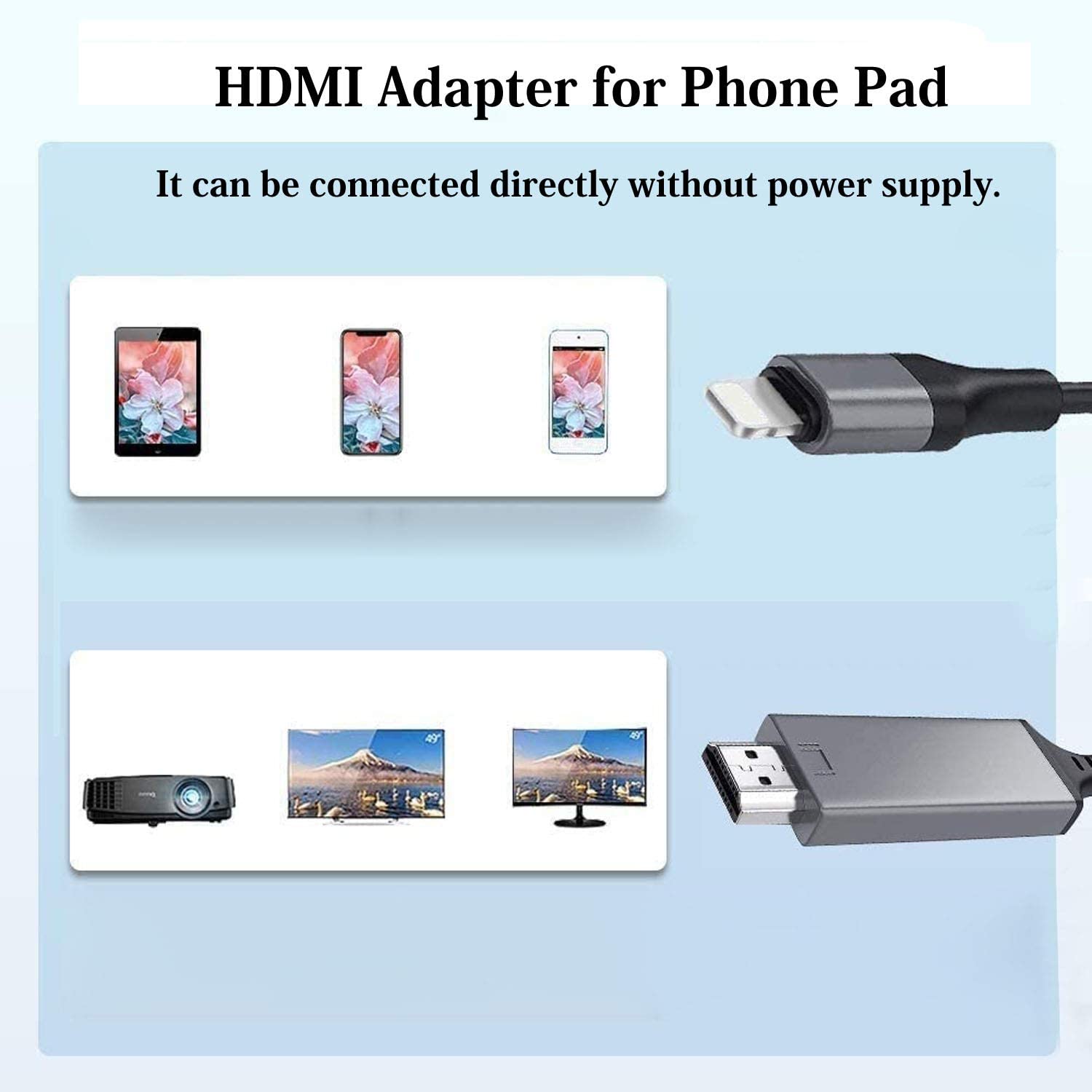 Lightning to HDMI Adapter Charging Cable (2m)