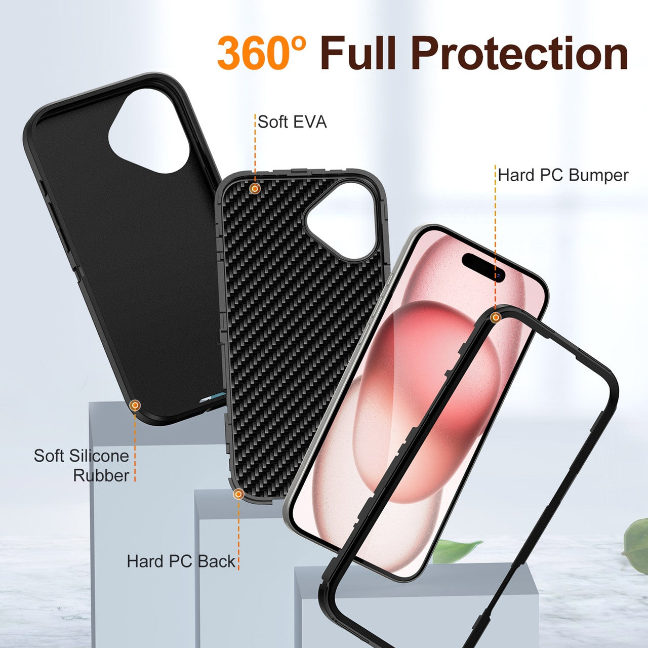 Shockproof Defender Case for iPhone 16 Plus