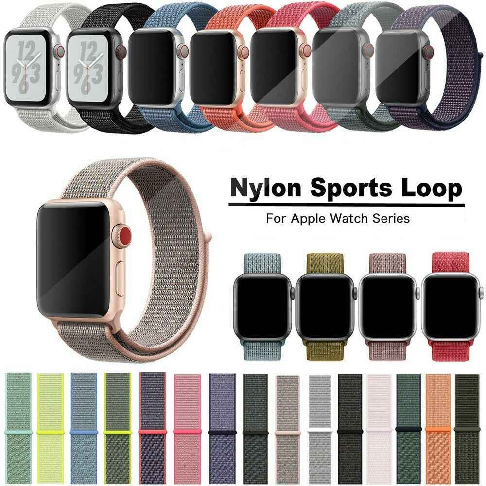 Nylon Sport Loop Replacement Band Strap for Apple Watch iWatch