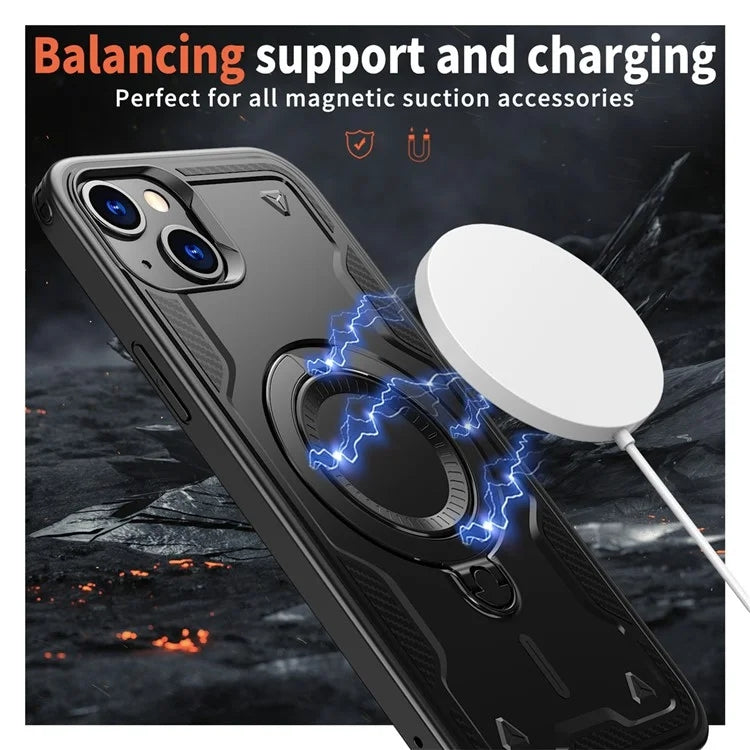 Coque antichoc avec anneau de support Magsafe pour iPhone 11