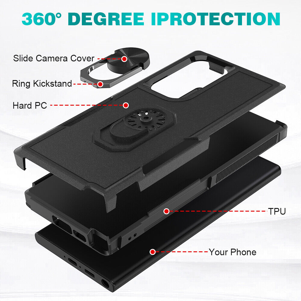 Heavy Duty Ring Case for Samsung Galaxy S24 Ultra