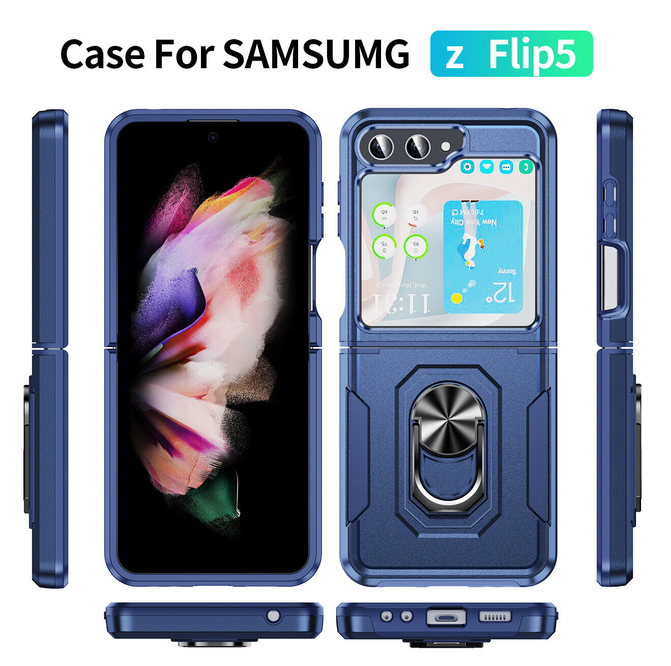 Heavy Duty Ring Case for Samsung Galaxy Z Flip 6 5G