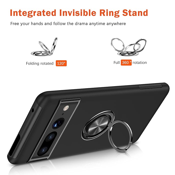 Hybrid Magnetic Invisible Ring Case for Google Pixel 7 Pro