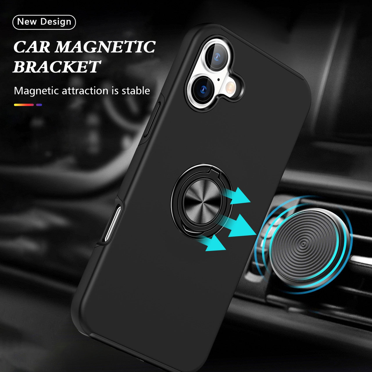 Coque hybride magnétique invisible pour iPhone 16