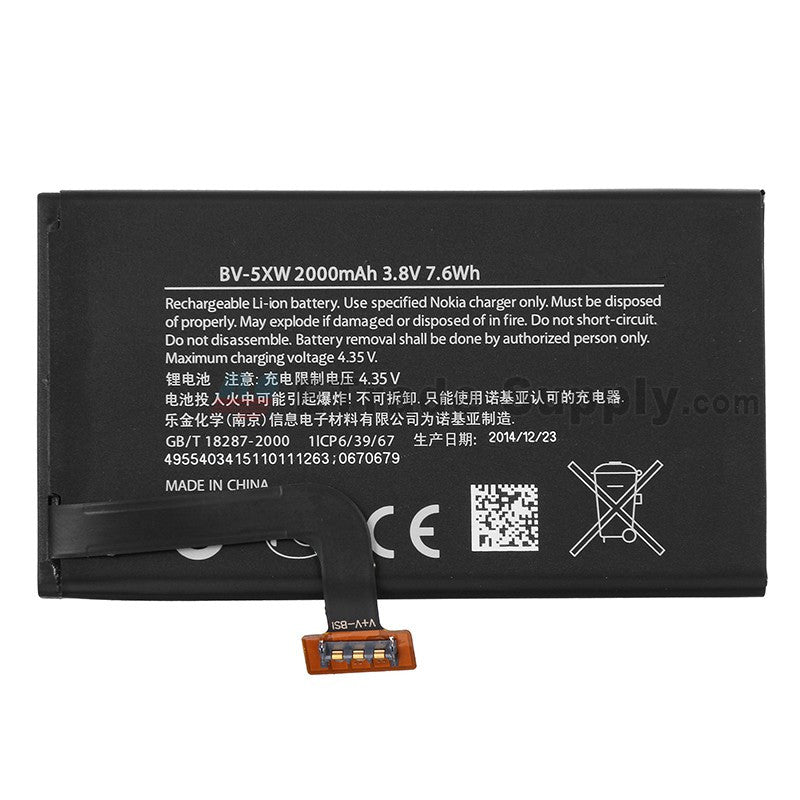 Replacement Battery for Nokia Lumia 1020 EOS RM-875, BV-5XW