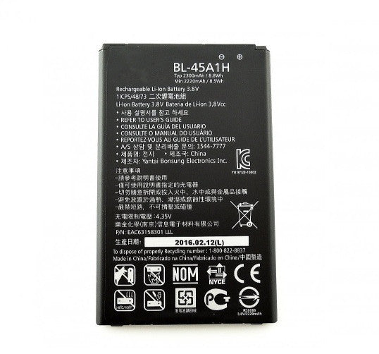 Batterie de remplacement pour LG K10 (K425 K428 K430 MS428 F670), BL-45A1H