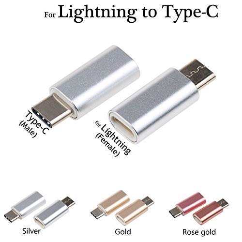 (2 Pack) Lightning Female to USB-C Male Adapter Connector