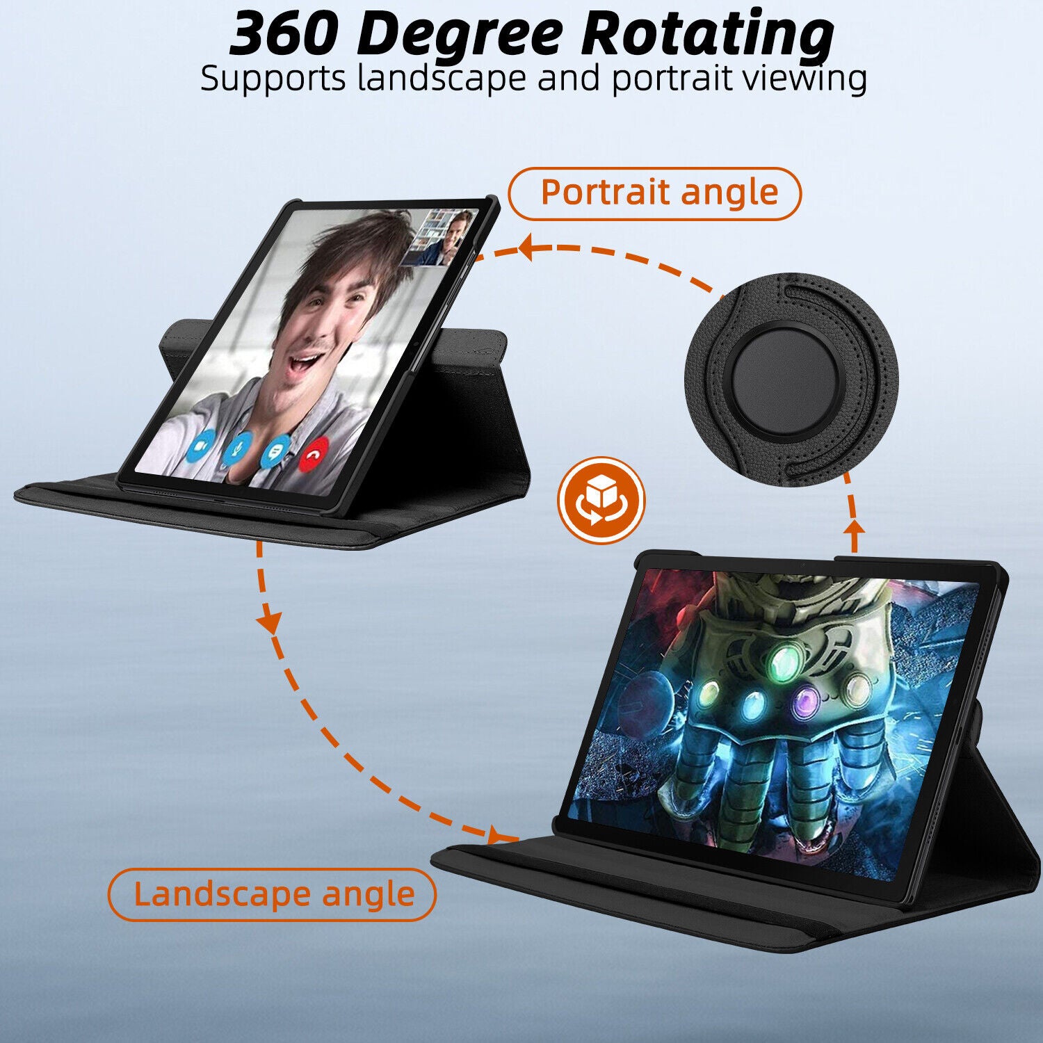 Rotating Folio Case for Samsung Tablet Tab A9 8.7