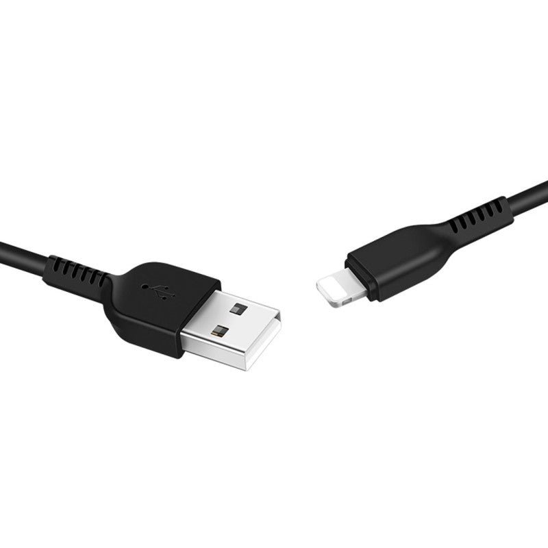 Câble de données de chargement de données USB-A vers Lightning (noir)