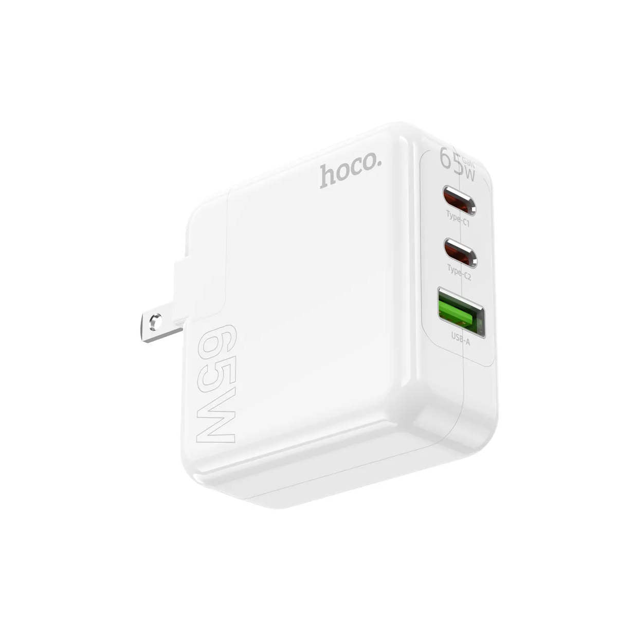 (65 W) Port USB-A et 2 ports USB-C Adaptateur secteur pour chargeur mural triple ports