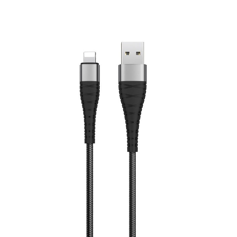 Nylon Braided USB-A to Lightning Fast Charging Data Cable (1m)