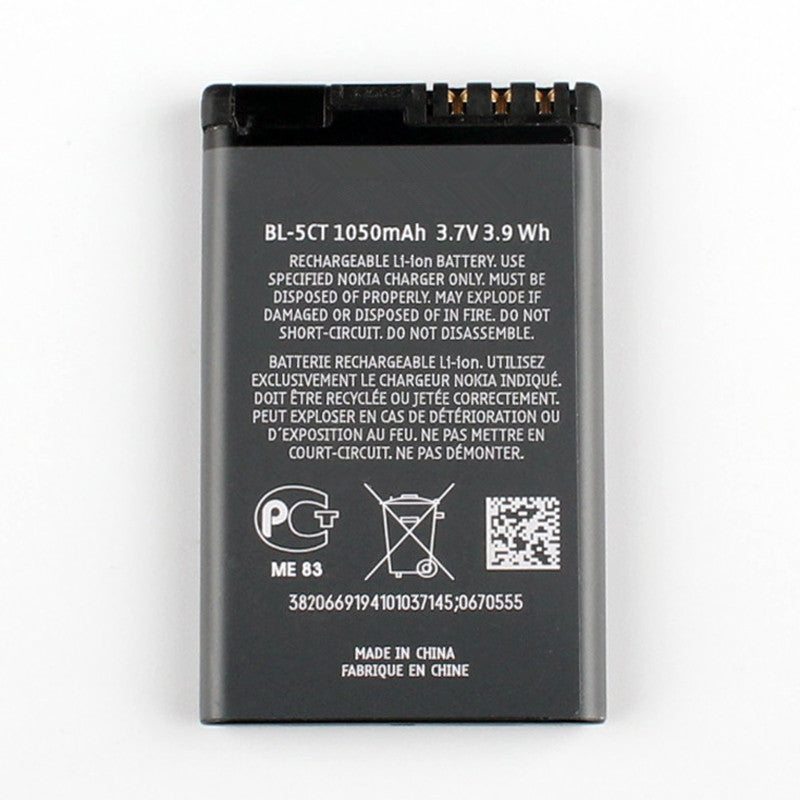 Batterie de remplacement pour Nokia 5220 5220XM 6730 C5 6330 6303i C5-00 C6-01, BL-5CT