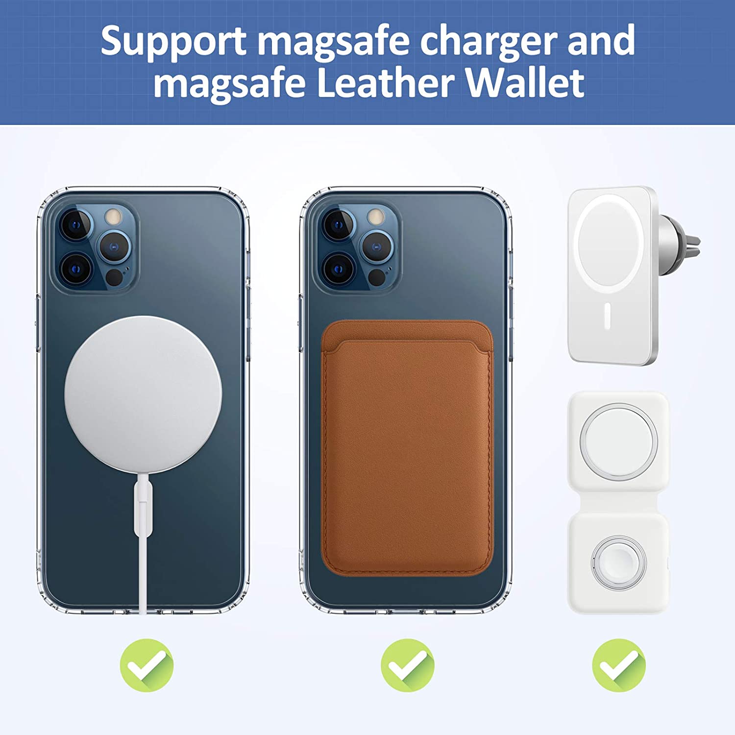 Étui magnétique MagSafe pour iPhone 12 Pro