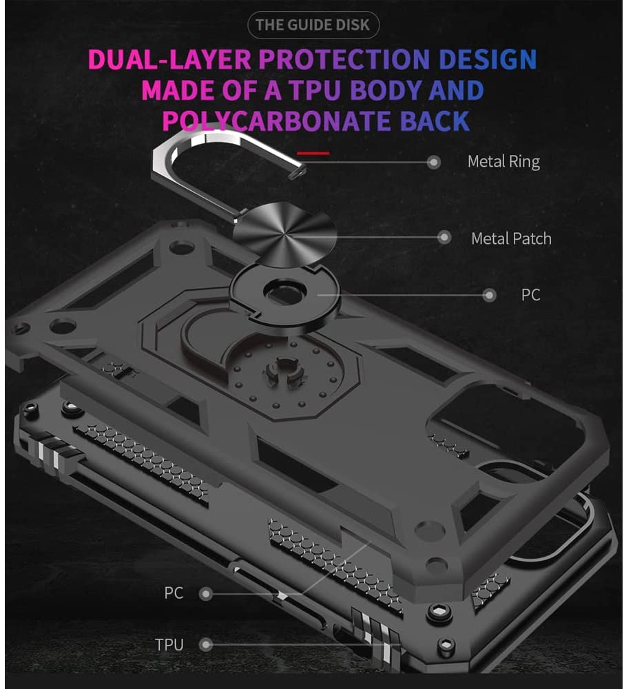 Coque hybride avec anneau pour Samsung Galaxy A04E