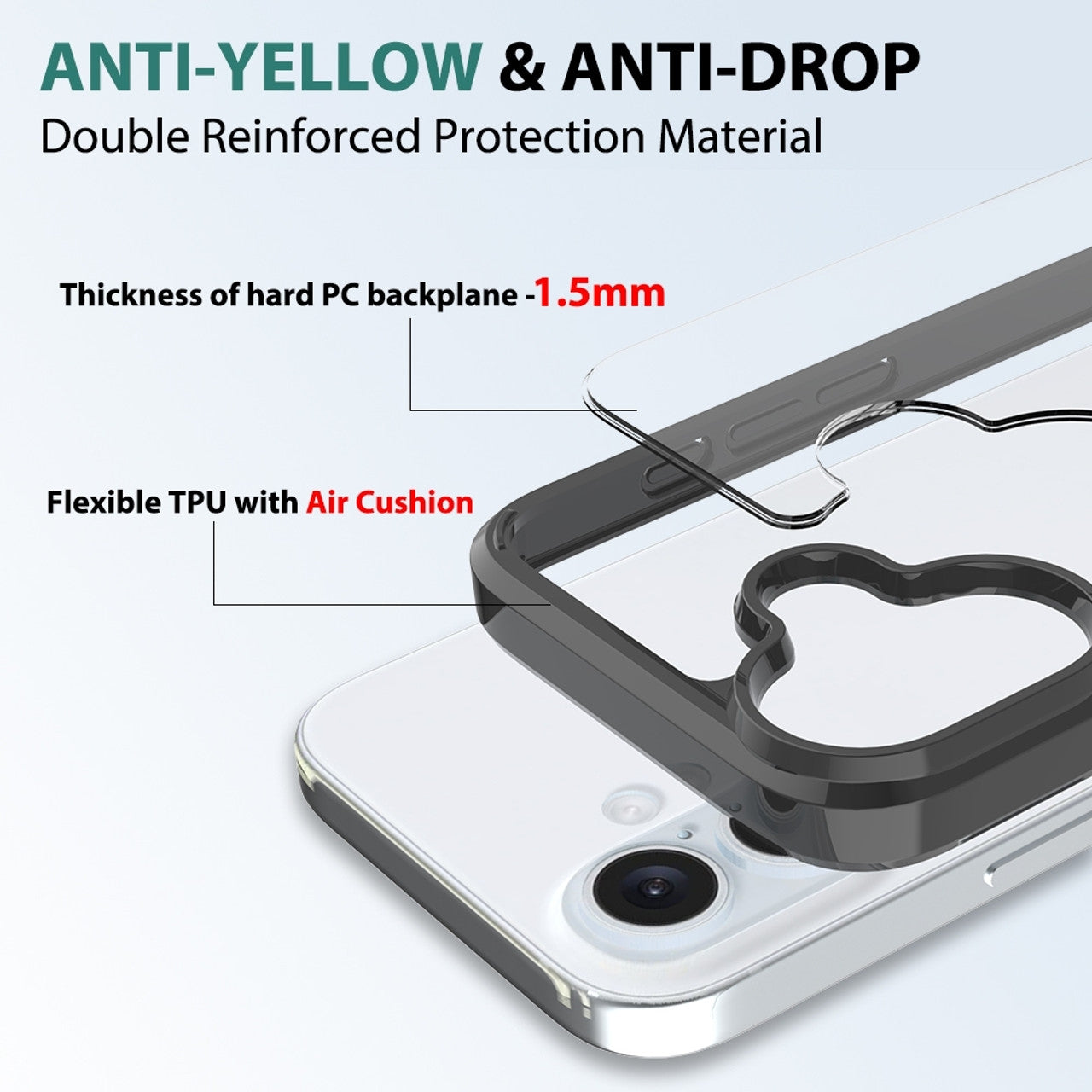 Coque mate translucide pour iPhone 16