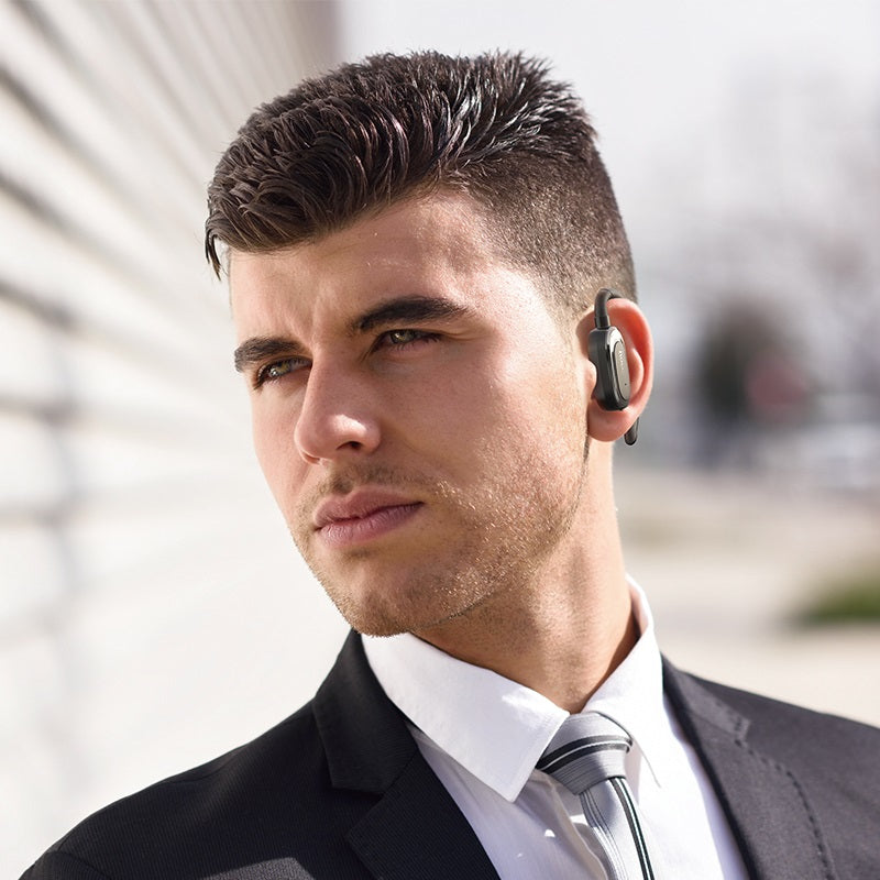 Wireless Bluetooth Headset Single Ear Hook with Mic