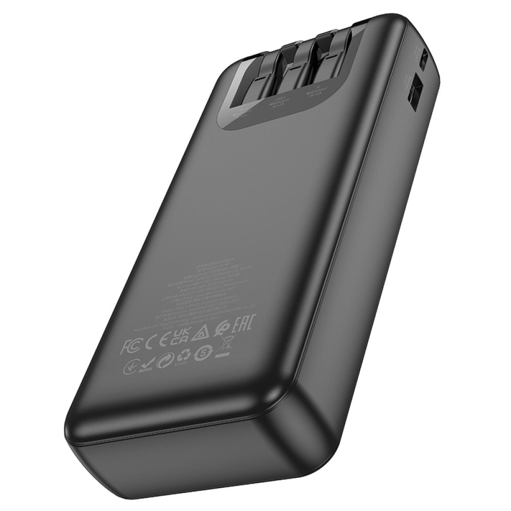 (20 000 mAh) Chargeur de batterie micro USB USB-C Banque d'alimentation portable avec câbles micro USB, USB-C et Lightning