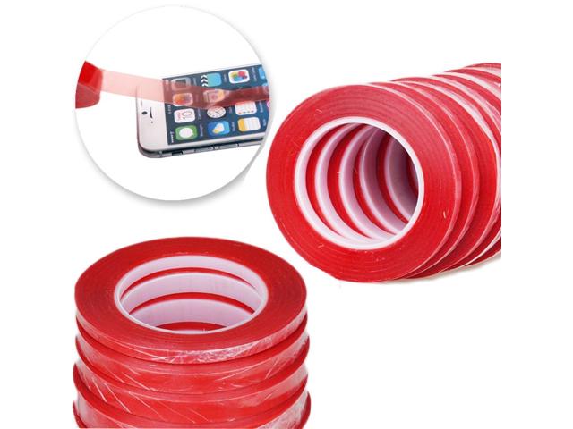 (2 Pack) Adhesive Red Double Side Tape Sticker