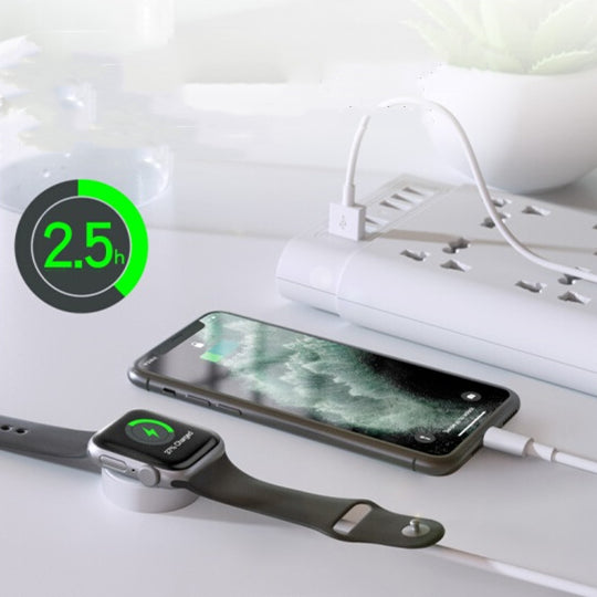 Câble de chargement de chargeur magnétique sans fil 2 en 1 pour Apple Watch / iPhone