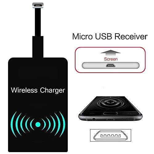 Qi Wireless Charging Receiver Pad (Micro USB Port)