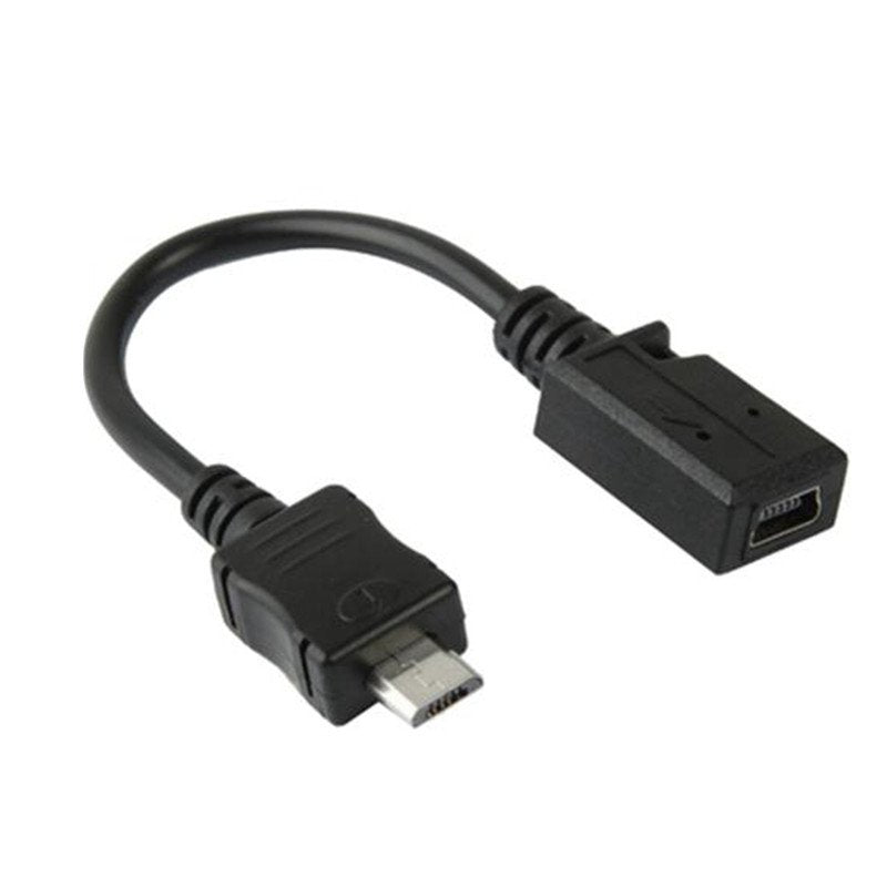 Micro USB Male to Mini USB Female Adapter Charging Cable (17cm)