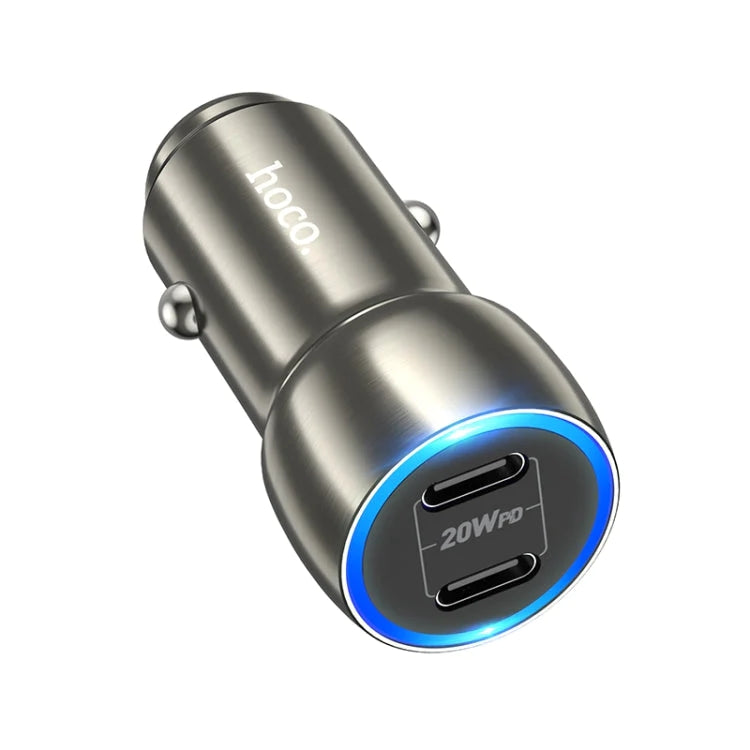 (40 W) Adaptateur de chargeur de voiture à charge rapide avec deux ports USB-C/Type C