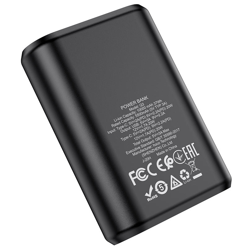 (10000mAh) Banque d'alimentation portable avec chargeur de batterie PD 20W QC3.0