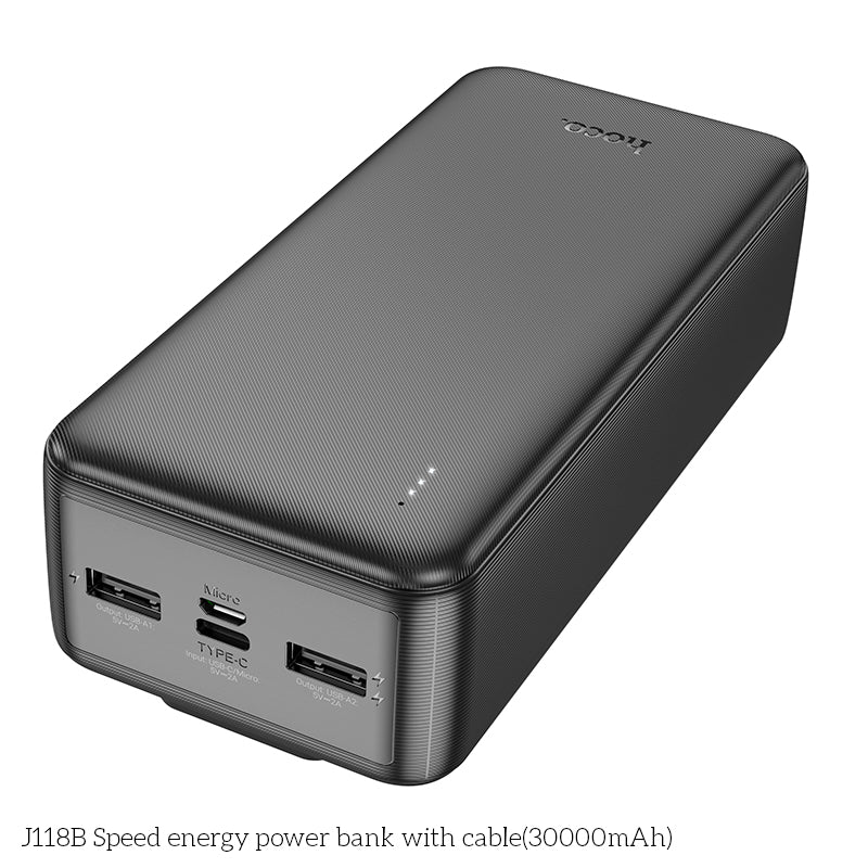 (30000mAh) PD 20W Battery Pack Charger Portable Power Bank with USB-C & Lightning Cable