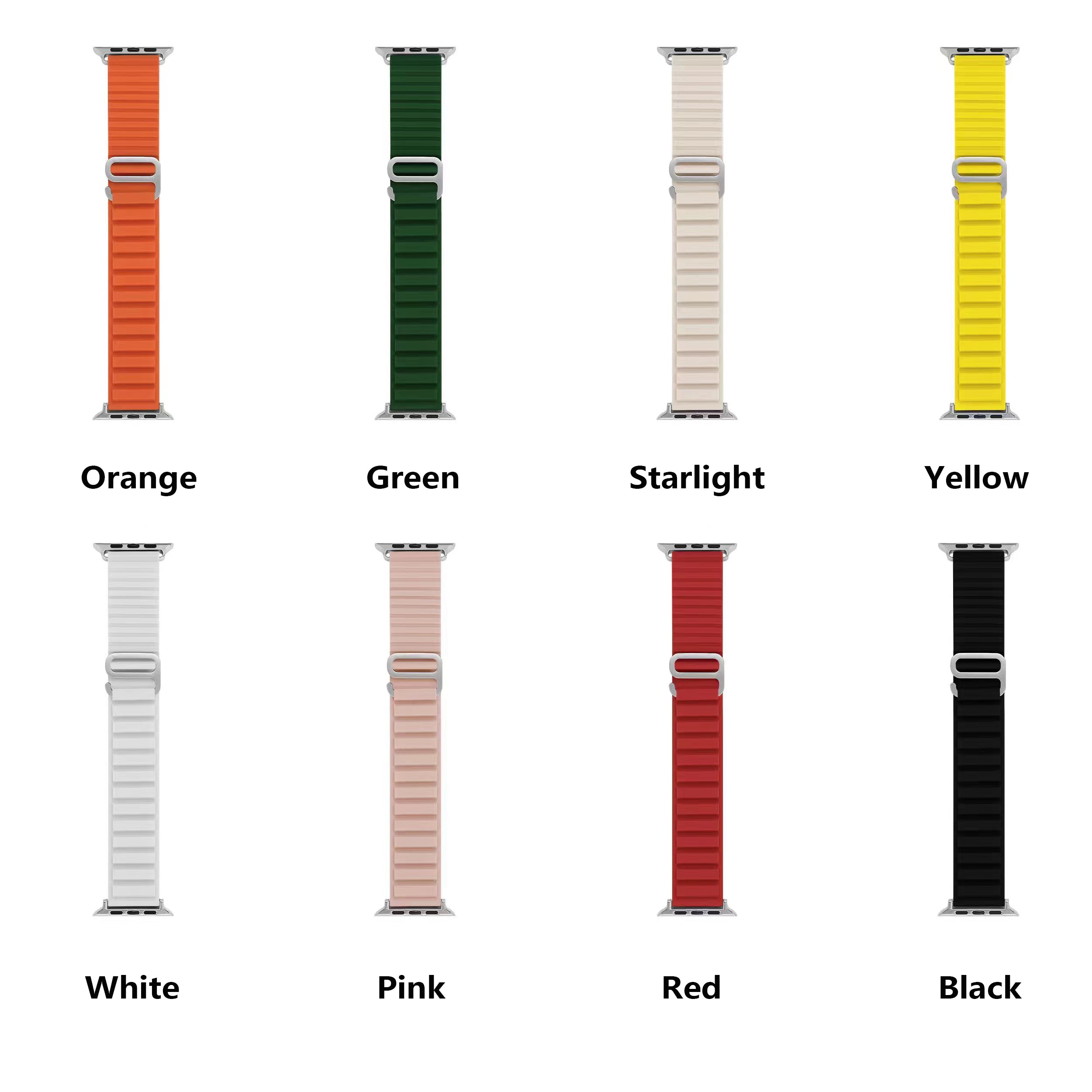 Bracelet de rechange en silicone style alpin et océan pour Apple Watch iWatch