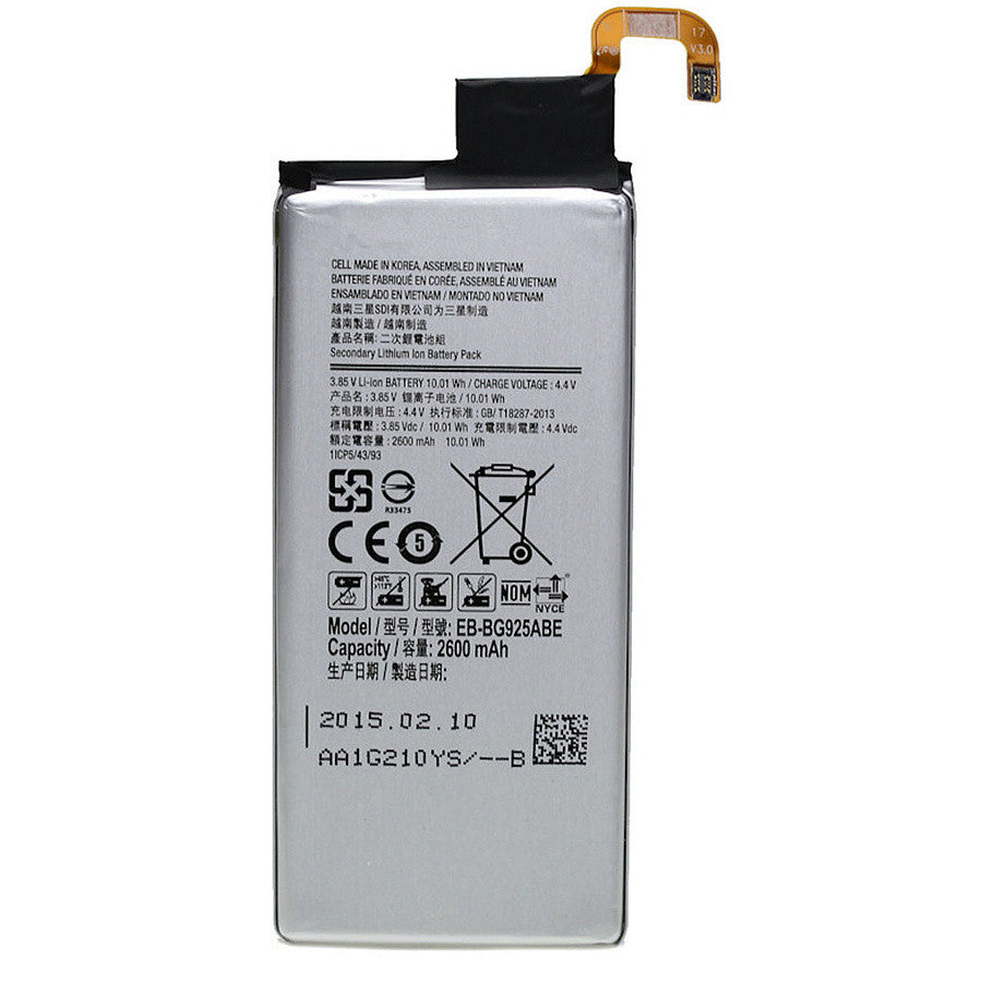 Batterie de remplacement pour Samsung Galaxy S6 Edge (G925), EB-BG925ABE EB-BG925ABA