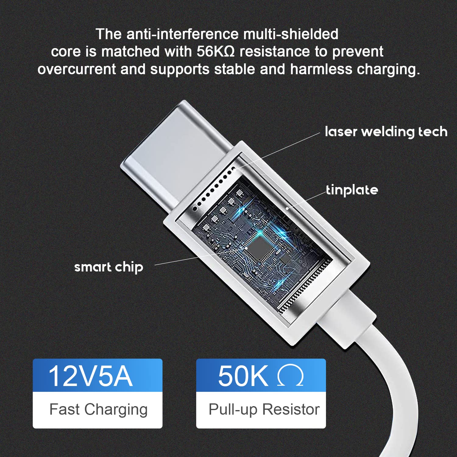 Câble de données de chargement USB-C vers USB-C 