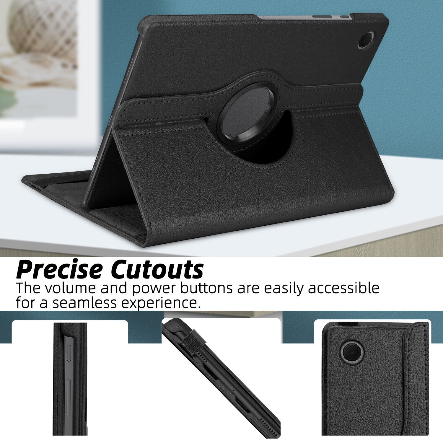 Rotating Folio Case for Samsung Tablet Tab A9 8.7