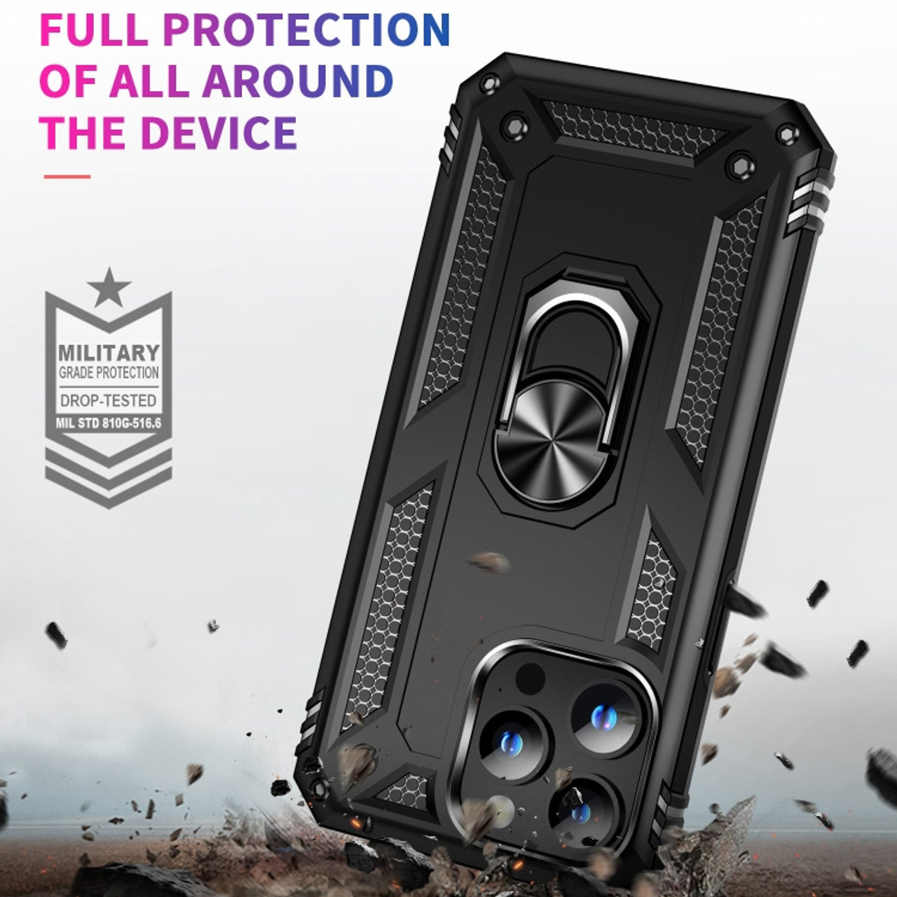 Hybrid Ring Case for iPhone 16 Pro Max