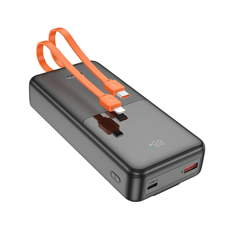 External Battery Charger Portable Power Bank with USB-C Lightning Cables