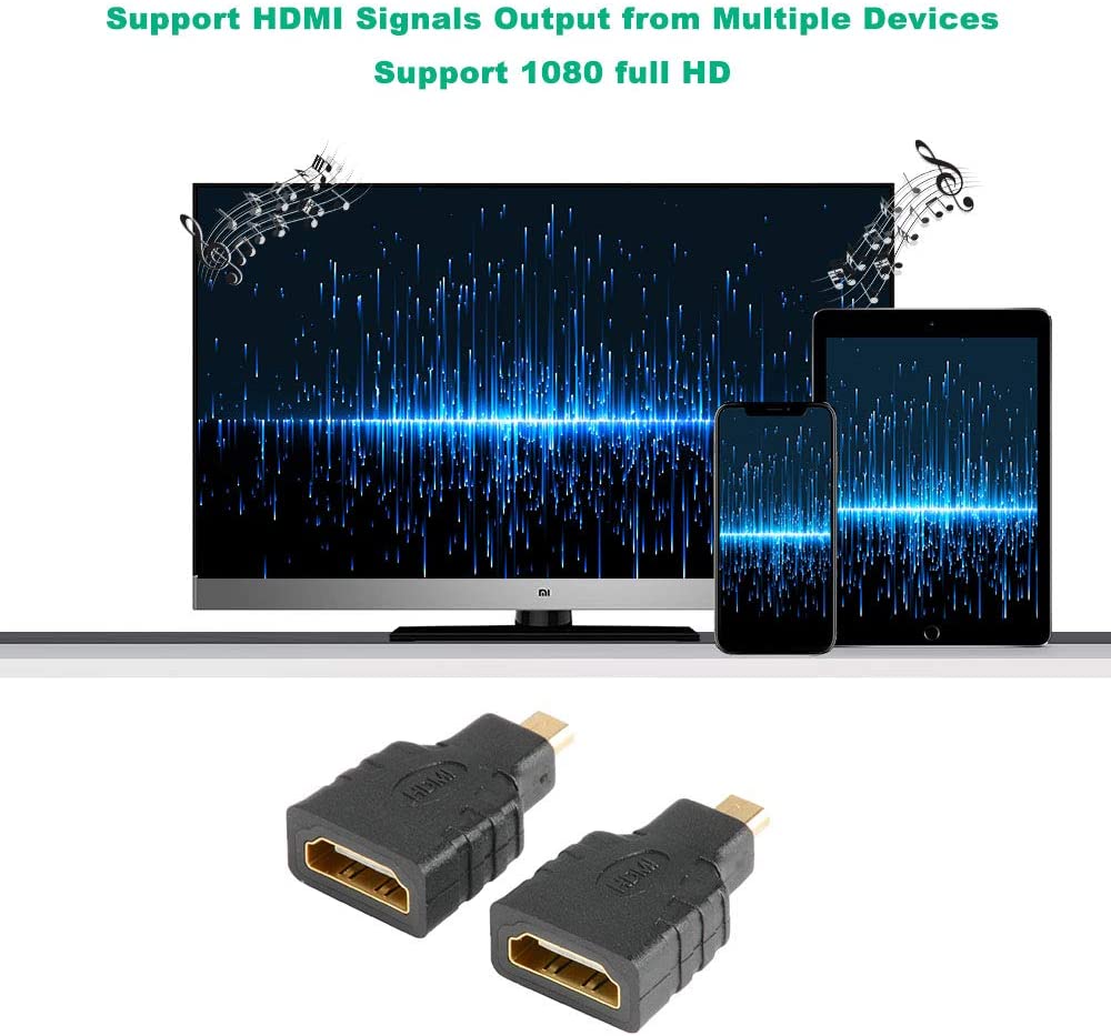 Gold-Plated HDMI Female to Micro HDMI Male Adapter