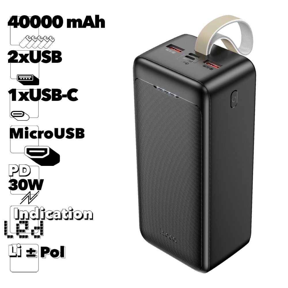 (40000mAh) PD 30W QC3.0 Battery Pack Charger Portable Power Bank