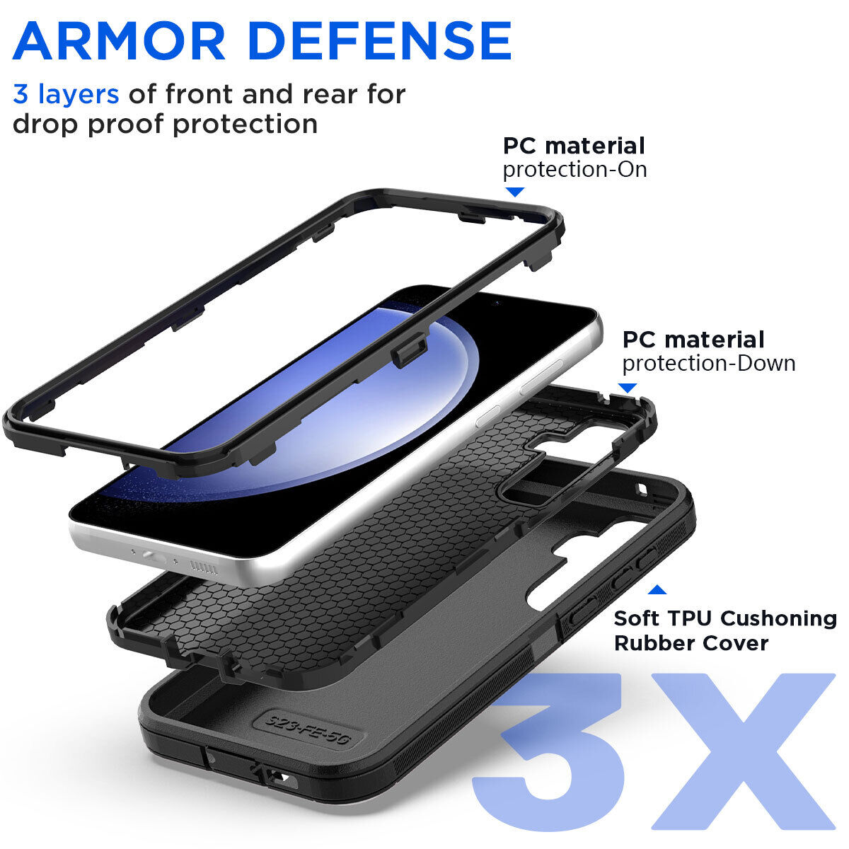 Shockproof Defender Case for Samsung Galaxy S24 Plus / S25 Plus