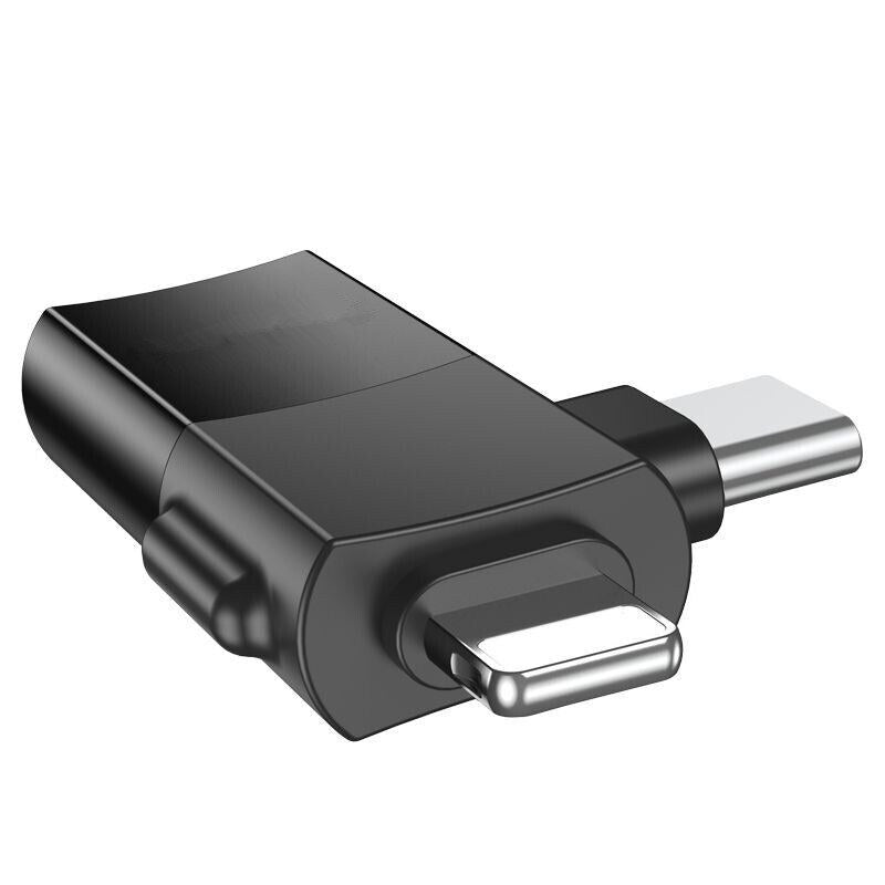 Lightning / USB-C Male to USB-A 3.0 Female Adapter Connector Converter